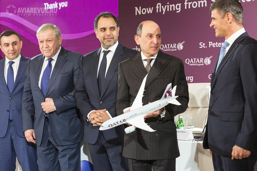 Открытие прямого рейса  Доха - Санкт-Петербург авиакомпанией Qatar Airways